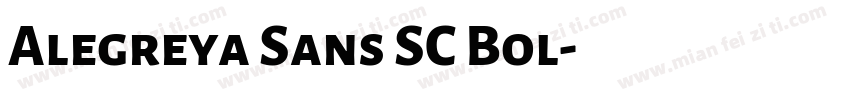Alegreya Sans SC Bol字体转换